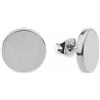 GD GOOD.designs Orecchini rotondi in argento per donna - Impermeabili | Orecchini a bottone in acciaio inossidabile argentato | Cerchi minimalisti