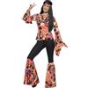 Smiffys Costume Willow the Hippie, Multicolore, con top, pantaloni, foulard e medaglione Halloween