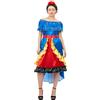 SMIFFYS Costume deluxe da artista Frida, da donna, con abito e fascia Halloween