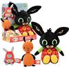 Bing Peluche Personaggi Flop Hoppity, 2 modalità di gioco Inglese e italiano, Pupazzi morbidi che interagiscono tra loro premendo la pancia, Bambini 0 Mesi+