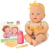 Battat Baby Sweetheart - Ora della pappa - Bambola neonato 30 cm con corpo morbido, libro di fiabe e accessori di lettura facili