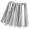 MAMIZO Set di 100 Picchetti per Fissaggio, Picchetti per telo pacciamatura, Acciaio zincato a caldo Picchetti Giardino, 150 x 25 mm - Ø 3 mm, per il fissaggio di tessuto non tessuto, reti, tappetini