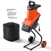 AIVOLT Biotrituratore Elettrico 2500W, Spessore del Ramo 45 mm | Trituratore Rami e Foglie Sacco di Raccolta da 50 L, un Paio di Lame di Ricambio Incluso