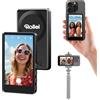Rollei Selfie Monitor Schermo 3,97 per iPhone 7-18 e Android Nero | 4K/1080p, Wireless 50m, Batteria 3H per Smartphone Fotocamera Posteriore per TikTok Live Vlog Magnetico-Telefono-Schermo