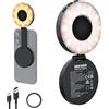NEEWER Entry Level Version NL40R - Luce magnetica per selfie compatibile con iPhone MagSafe, 4 modalità CRI95 + 914 lx 1,5 W, in plastica, pieghevole, mini LED, per la registrazione di trucco