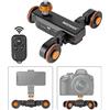 Neewer Wireless Carrello Dolly a 3 Ruote per Video, Elettrico Motorizzato a 3 Velocità Slider Scorrevole con Telecomando, Adatto a Reflex Digitali, Videocamere, GoPro, iPhone & Android Smartphone