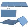 HOMCOM Tappetino fitness pieghevole in 4 con maniglie e rivestimento sintetico 240 x 120 x 5 cm Blu chiaro | Aosom Italy