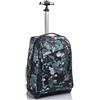 Invicta Trolley Scuola, Verde, Camo Shades, con Spallacci Uso Zaino, 2 in 1, Doppio Uso, Scuola, Unisex