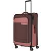 travelite valigia a 4 ruote taglia L conchiglia morbida in materiale riciclato, serie VIIA: trolley con piega ad espansione + protezione bordi, 77 cm, 91-103 litri