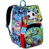 SJ GANG STYLE JAM GANG Zaino Doppio Scomparto Estensibile, Blu, Maxi Capienza, Schienale Preformato, Bambino, Scuola Elementare