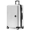 Hauptstadtkoffer Mitte - Valigia Rigida Grande, TSA, 4 Ruote, Bagaglio da Stiva con Espansione di Volume di 8 cm, 77 cm, 130 L, Bianco Opaco