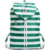 Invicta Zaino Minisac Next, Verde, Richiudibile e Tascabile, Viaggio e Tempo Libero, Zainetto Uomo Donna a Righe, Packable