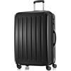 HAUPTSTADTKOFFER - Valigia Rigida Alex, 4 Doppie ruote, Taglia 75 cm, 119 Litri, Colore Nero