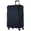 SUITLINE - Valigia rigida, bagaglio da viaggio rigido, TSA, 76 cm, ca. 96 litri, 100% ABS opaco, Blu scuro