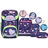 SJ GANG STYLE JAM GANG Set Scuola UPDOWN BOX - REFLECTIVE - HEARTLY MIX - Zaino Scuola Multiscomparto Ergonomico+Astuccio Totalmente Accessoriato+Portapenne Scuola con Organizer Interno+Sacca Sportiva