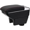 YJYWZH Bracciolo per Seat Ibiza 6J Mk4 2008-2016 con 7 USB e Portabicchieri