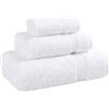 Superior - Set di Asciugamani, Cotone Egiziano, Bianco, 3 Pezzi