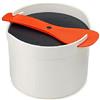 Joseph Joseph M-Cuisine Pentola a vapore per riso e cereali, lavabile in lavastoviglie, pietra/arancio, 2 litri