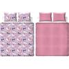 Character World Set copripiumino matrimoniale ufficiale di Character World Hello Kitty, design Chill | Copripiumino reversibile in pile a due lati, prodotto ufficiale, con federe abbinate.