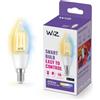 WiZ Lampadina Smart LED WiFi, Luce Bianca da Calda a Fredda Dimmerabile, Filamento, E14, 5W, Tecnologia SpaceSense, Controllo Vocale (Alexa, Apple HomeKit, Google Home)
