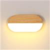 Osairous Applique da Parete Interno, Lampada Parete in Legno, Lampada a Muro LED Illuminazione per Soggiorno Corridoio Scale Ristorante, 3000K Luce Calda