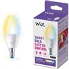 WiZ Lampadina Candela Smart LED WiFi, Luce Bianca da Calda a Fredda, E14, 40W, Tecnologia SpaceSense, Controllo Vocale (Alexa, Apple HomeKit, Google Home)