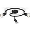 Philips LED Faretto Integrato Limbali, 3 Punti Luce, 50W, Nero