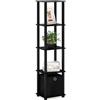 Furinno Scaffali senza Attrezzi, Legno, Black/Black Bin, 4