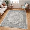 Livabliss Khartoum Vintage grande - Tappeto orientale per soggiorno 160x220 cm, sala da pranzo, camera da letto - Pelo corto Boho per una facile manutenzione - Grigio e Beige