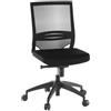 HJH Office 657210 Sedia da ufficio/Sedia girevole PORTO ECO tessuto nero, senza braccioli, schienale in tessuto traspirante in rete, supporto lombare regolabile, ergonomica
