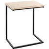 HAKU Tavolino in rovere chiaro, nero, MDF e metallo Tavolino da salotto piccolo - Dimensioni: L 40 x A 50 x P 30 cm Stile: Moderno