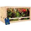 ITA Terrario in legno 100x50x50 cm con ventilazione laterale e igrometro integrato - Terrario in legno OSB-3 - Per rettili, serpenti, anfibi - Prodotto UE, certificato FSC