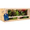 ITA Terrario in legno 100x40x40 cm con ventilazione frontale e igrometro integrato - Terrario in legno OSB-3 - Per rettili, serpenti, anfibi - Prodotto UE, certificato FSC