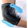 AGPTEK Tutore Epicondilite Gomito, Gomitiera con Cuscinetti in Silicone Laterali, Tutore Gomito con Fascia di Compressione Regolabile, Supporto per Gomito del Tennista e Golfista, Riduzione del Dolore