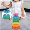Rainbow Stacker Color Recognition Building Blocks per bambini piccoli
