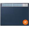 Durable Sottomano con calendario e copertina, PP, 65x48 cm, blu, 722507 | Tappetino da scrivania con calendario da 4 anni e copertina trasparente rimovibile per appunti, antiscivolo, Made in Poland