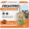 FRONTPRO 6 Compresse Masticabili Antiparassitario per Cani di Peso > 4-10 kg Protegge da Pulci e Zecche, Antipulci in Confezione da 6 Compresse da 28.3 mg di Afoxolaner
