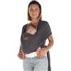 Jané Cocoon Fascia Portabebè Ergonomica ed Elastica, Fascia Neonato Traspirante con Tasca Integrata - Dalla Nascita ai 20 kg - Greyland