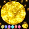 AUAUY 60PZ Mini LED a Palloncino Luci, Rotondo Lampada a Palloncino Lampeggianti, Mini Luci LED Impermeabili, per Matrimonio Compleanno Halloween Festa di Natale Capodanno Decorazione, (Bianco Caldo)