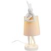 Kare Design Lampada da tavolo Animal Rabbit, bianco/rosa, elegante coniglietto, sala da pranzo, stile elegante, luce indiretta suffusa, 50x17x20cm (A/L/P), lampadina non inclusa
