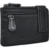 STILORD "Lasse" Borsellino Portachiavi Vera Pelle Vintage Astuccio per Chiavi Portafoglio con Anelli per Chiavi Slim Wallet Porta Carte Anti RFID Cuoio Genuino Colore:nero