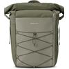 Kapten & Son Zaino Yoho 24 - 30 l, zaino rolltop, da donna e da uomo, con scomparto per laptop da 14 pollici e apertura laterale, zaino ideale per viaggi, università, lavoro, sport, verde foresta, 24