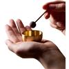 Ucuse Set di mini campane tibetane con martello e cuscino, realizzata a mano, portatile, per meditazione, sollievo dallo stress, guarigione, yoga, idea regalo