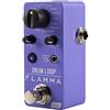 FLAMMA FC01 Pedale Looper e Drum Machine 2 in 1 per Chitarra e Basso, 20 Minuti di Loop, 16 Groove, Tap Tempo, Audio 44.1kHz/16Bit, 3 Modalità, Effetti Chitarra Compatto