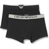 Emporio Armani Boxer da Uomo, Confezione da 2, Nero/Nero, L