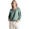 Street One A344956 Camicia con Dettaglio Smock, Verde Spuma Marina, 40 Donna