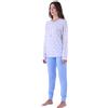 Pigiamiamoci Pigiama Donna Cotone Lungo Leggero Estivo - Pigiama Lungo Due Pezzi Aperto o Chiuso in 100% Fresco Cotone. Taglie Comode - Over Size (IT, Testo, L, Regular, Regular, 3600 Azzurro)