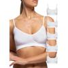 POMPEA 5 Pezzi Reggiseno Senza Ferretto Invisibile, Brassiere Seamless in Morbida Microfibra con Spalla Stretta, Effetto Seconda Pelle