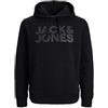 JACK & JONES Jjecorp Logo Sweat Hood Noos Felpe con Cappuccio, Ultimate Grey, M Uomo