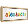 Little Helper Tela con cornice in legno massiccio naturale stile illustrativo colorato con il nome di Giovane Ragazzo Alexandre 25 x 63 x 3 cm medio
